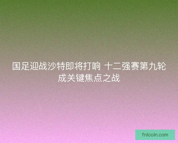 国足迎战沙特即将打响 十二强赛第九轮成关键焦点之战