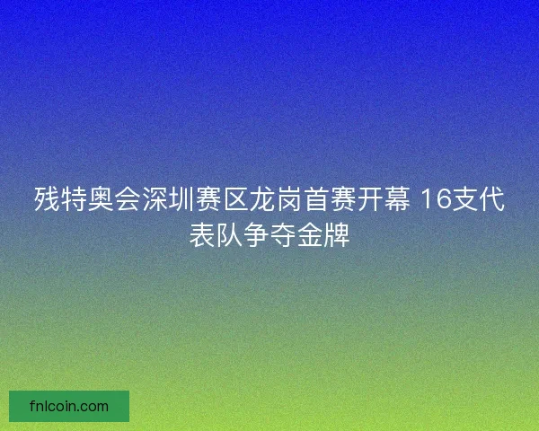 残特奥会深圳赛区龙岗首赛开幕 16支代表队争夺金牌